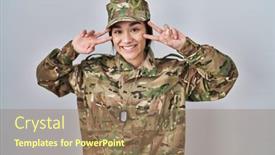  Presentation with asian - Presentation theme featuring young-south-asian-woman-wearing background and a coral colored foreground