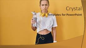  Presentation with drinking problem - PPT layouts consisting of young-south-asian-woman-wearing background and a yellow colored foreground