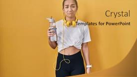  Presentation with woman crying - Presentation theme consisting of young-south-asian-woman-wearing background and a yellow colored foreground