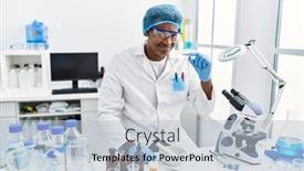  Presentation with laboratory - Slide deck having young-south-east-man-wearing background and a lemonade colored foreground