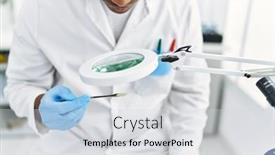  Presentation with looking glass - Presentation design featuring young-south-east-man-wearing background and a sky blue colored foreground