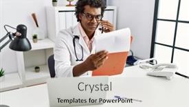  Presentation with clinic - PPT theme consisting of young-south-east-man-wearing background and a light gray colored foreground