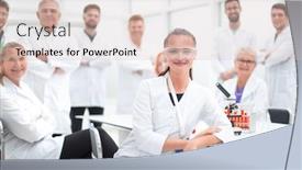  Presentation with scientific - Cool new PPT theme with young-specialist-and-tight-knit backdrop and a lemonade colored foreground