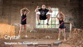  Presentation with hangar - Audience pleasing presentation theme consisting of their condition training in hangar backdrop and a coral colored foreground