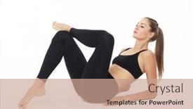  Presentation with young woman diagnosis of sti - Audience pleasing PPT theme consisting of young-sporty-woman-practicing-doing backdrop and a coral colored foreground