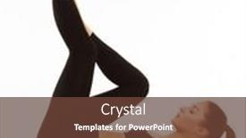  Presentation with sporty - Slide deck featuring young-sporty-woman background and a tawny brown colored foreground