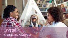  Presentation with atmosphere - Slide deck having young-spouses-enjoying-quality-time background and a violet colored foreground