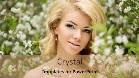  Presentation with summer trees - Slide set featuring young spring fashion woman trendy girl in the flowering trees in the spring summer garden springtime or summertime lady in spring landscape background allergic to pollen of flowers spring allergy background and a coral colored foreground