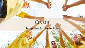  Presentation with teambuilding - Cool new theme with young-start-up-team backdrop and a lemonade colored foreground