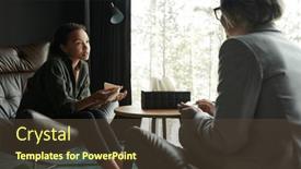  Presentation with stressed - PPT theme consisting of young-stressed-african-american-woman background and a tawny brown colored foreground