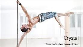  Presentation with pole - Slide set featuring two gift boxes blue and background and a gray colored foreground