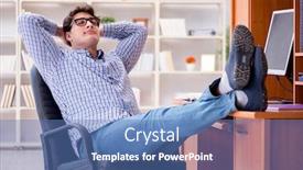  Presentation with computer - Slides with young-student-at-computer-table background and a  colored foreground