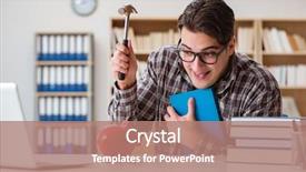  Presentation with piggy bank broken piggybank - Presentation enhanced with young student breaking piggy bank background and a  colored foreground