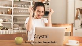  Presentation with young college student diagnosis of chlamydia - PPT theme with young student girl with apple background and a  colored foreground