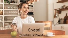  Presentation with young college student diagnosis of sti - Slide deck having young student girl with apple background and a coral colored foreground