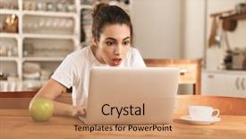  Presentation with young college student diagnosis of sti - Slide deck enhanced with young student girl with apple background and a coral colored foreground