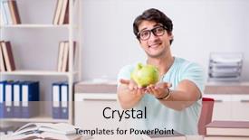  Presentation with student - PPT layouts having young student in expensive tuition background and a soft green colored foreground