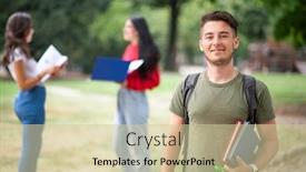  Presentation with young college student diagnosis of sti - Amazing slide set having young-student-in-front backdrop and a soft green colored foreground