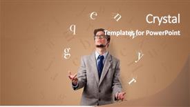  Presentation with young college student diagnosis of chlamydia - Slide deck featuring young student juggle with letters background and a coral colored foreground