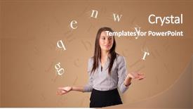  Presentation with young college student diagnosis of chlamydia - Colorful presentation theme enhanced with young student juggle with letters backdrop and a coral colored foreground