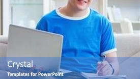  Presentation with young college student diagnosis of sti - Presentation theme enhanced with young-student-preparing-for-exams background and a teal colored foreground