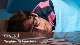  Presentation with test exam student - Theme having young-student-preparing-for-exams background and a tawny brown colored foreground