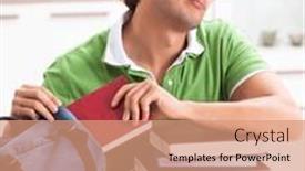  Presentation with student - Slide deck enhanced with young-student-preparing-for-exams background and a coral colored foreground