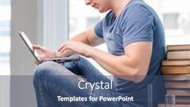  Presentation with school - Slide set having young-student-preparing-for-school background and a ocean colored foreground