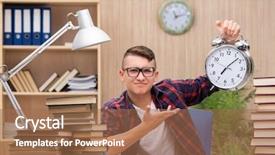  Presentation with young children at school - Slides having young student preparing for school background and a coral colored foreground