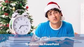  Presentation with book - Slides enhanced with young-student-with-book background and a teal colored foreground