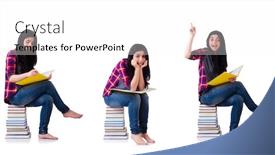  Presentation with young college student diagnosis of sti - PPT theme enhanced with young-student-with-books-isolated background and a white colored foreground