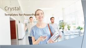  Presentation with surfing - Presentation with young-student-with-smartphone-surfing background and a sky blue colored foreground