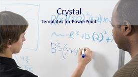  Presentation with student writing - Colorful theme enhanced with young student writing math sums backdrop and a  colored foreground