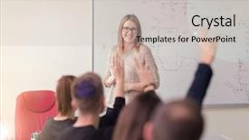  Presentation with technology students - Audience pleasing theme consisting of young students doing technical vocation backdrop and a light gray colored foreground