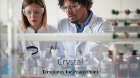  Presentation with chemicals - Audience pleasing PPT theme consisting of young-students-working backdrop and a light gray colored foreground