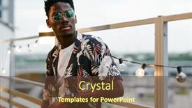  Presentation with young black couples hiking - PPT theme with young-stylish-black-man background and a tawny brown colored foreground