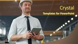  Presentation with foreman - Amazing slides having young-successful-elegant-foreman backdrop and a tawny brown colored foreground