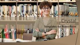  Presentation with interior design - Audience pleasing slide deck consisting of young-successful-female-shop-assistant backdrop and a coral colored foreground