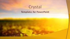  Presentation with agrarian - Presentation design featuring young-sunflower-sprout-growing-out background and a lemonade colored foreground