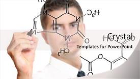  Presentation with chemistry teaching - Cool new presentation with young teacher during chemistry class backdrop and a lemonade colored foreground