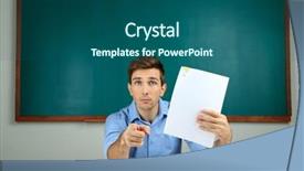  Presentation with classroom tests - PPT layouts enhanced with young teacher review tests background and a  colored foreground