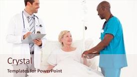  Presentation with patients - Audience pleasing slides consisting of young team of doctors backdrop and a lemonade colored foreground