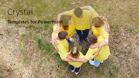  Presentation with spirit - Audience pleasing presentation theme consisting of synergy - young team is backdrop and a yellow colored foreground