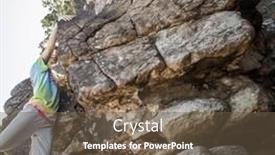  Presentation with teen girl - Slide deck consisting of young-teen-girl-climbing-bouldering background and a  colored foreground