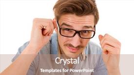  Presentation with teen - PPT layouts consisting of young teen man hiding isolated on white background and a coral colored foreground