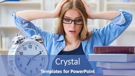  Presentation with teenage - Colorful slide deck enhanced with young-teenage-female-student-preparing backdrop and a teal colored foreground