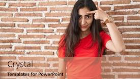  Presentation with skin infection - Slides featuring young-teenager-girl-standing-over background and a  colored foreground