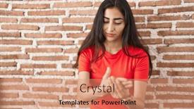  Presentation with arthritis - Presentation theme with young-teenager-girl-standing-over background and a coral colored foreground