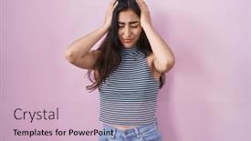  Presentation with migraine - Presentation featuring young-teenager-girl-wearing-casual background and a soft green colored foreground