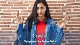  Presentation with upset - Slides consisting of young-teenager-girl-wearing-student background and a  colored foreground